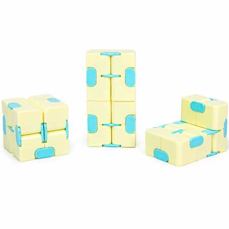 Антистресс кубик-трансформер Infinity Cube IGR133(Yellow) пастельные цвета