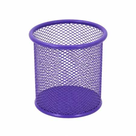 Стакан для ручек 562001-Violet металлический, круглый, 9,5х7,5см