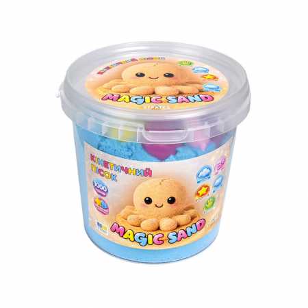 Кинетический песок Magic Sand 31197 голубой 1000 гр, формочки 6 шт