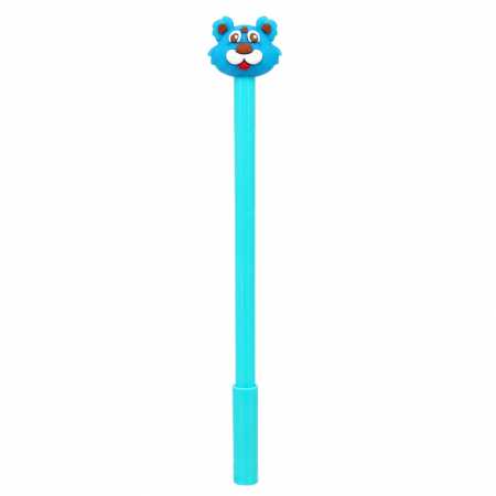 Ручка детская с игрушкой "Тигр" C0117-V(Blue) гелевая, синяя