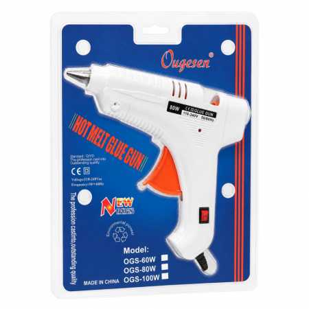 Пистолет клеевой "Hot melt" IMG4818(White) 60W, 1,1 см, с переключателем