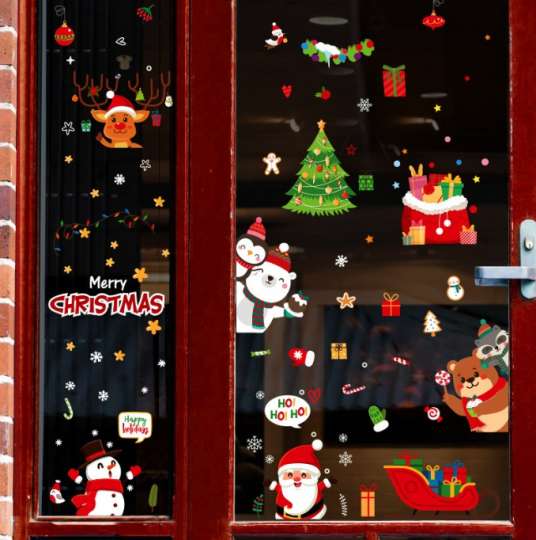 Набор новогодних наклеек на окно Happy New Year 3 13753 20х30 см 9 листов