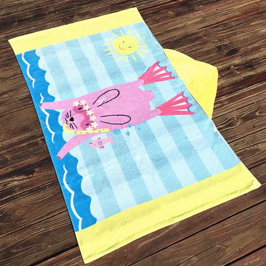 Детское полотенце с капюшоном, rabbit_diving, rabbit_diving