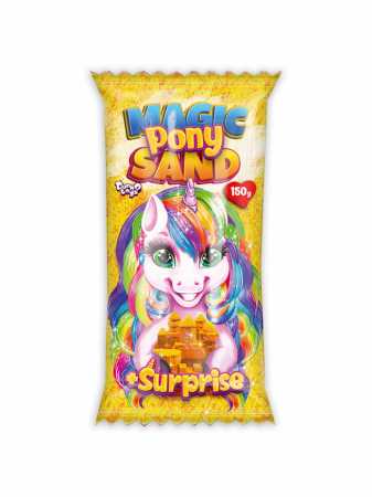 Набор для творчества "Кинетический песок "Magic Pony Sand" MPS-01, 150 грамм Желтый