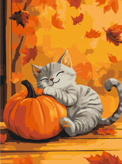 Кіт з гарбузом