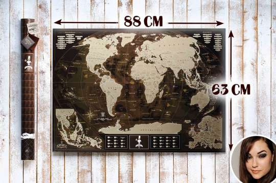 Скретч-карта "My Map Chocolate", англійська