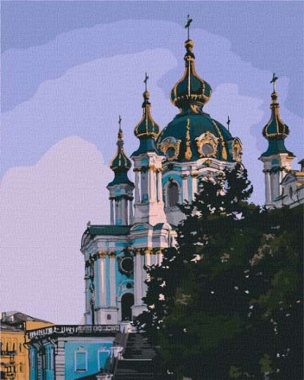 Картина по номерам - Частичка Киева Идейка 40х50 см (KHO3603)