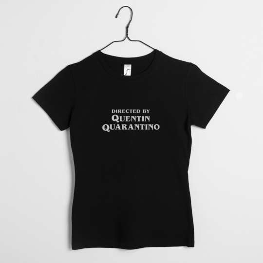 Футболка "Quentin Quarantino" женская, Чорний, XS, Black, англійська