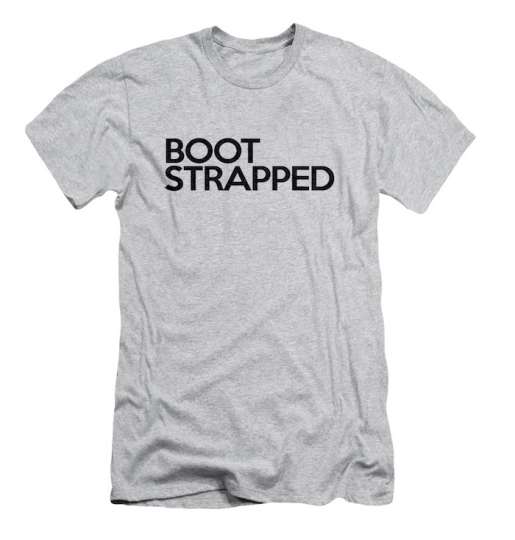 Футболка мужская "Boot Strapped", Сірий, S, Gray, англійська