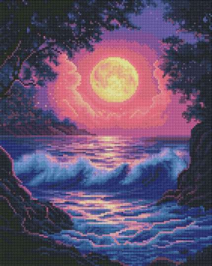 Прибій в місячному світлі