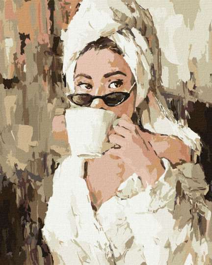 Картина за номерами "Ранкова кава" Ідейка KHO4840 40х50 см