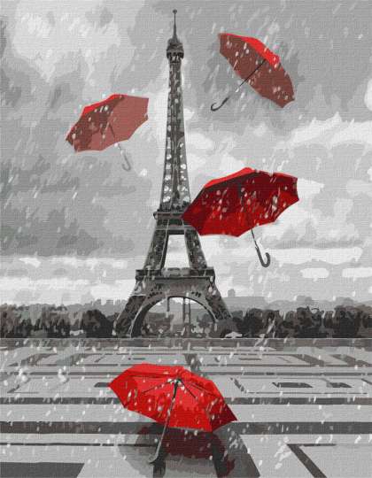 Картина за номерами "Улюблений Париж" Ідейка KHO3622 35х45 см