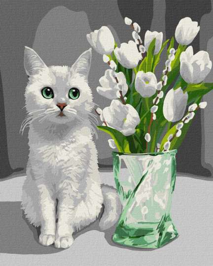 Картина за номерами "Білосніжна весна" Ідейка KHO4319 40х50 см