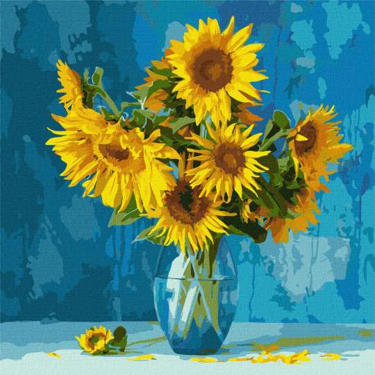 Картина за номерами "Улюблені соняшники" ©Ira Volkova" Ідейка KHO3206 40х40 см