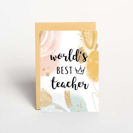 Открытка "World`s best teacher", англійська