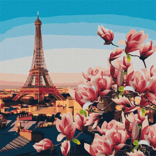 Картина за номерами. "Паризькі магнолії" Ідейка KHO3601 50х50 см