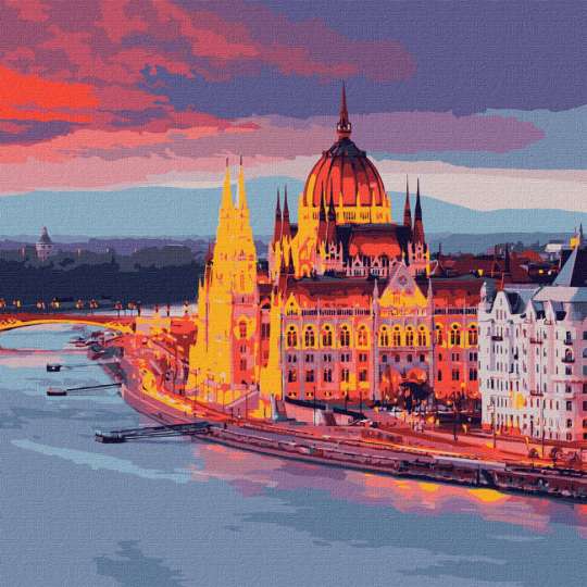 Картина за номерами. "Улюблений Будапешт" Ідейка KHO3602 50х50 см