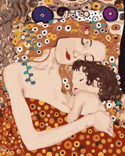 Картина по номерам - Мать и ребенок ©Густав Климт Идейка 40х50 см (KHO4848)