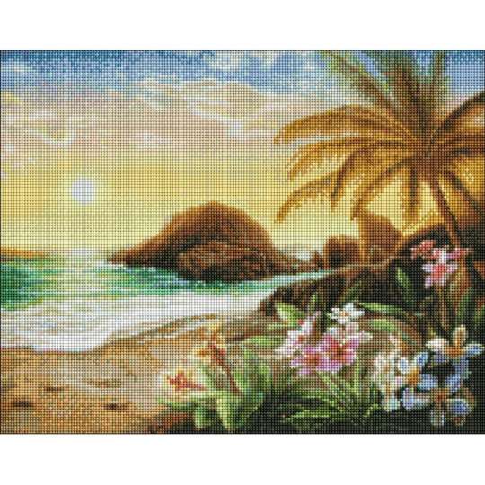 Алмазна мозаїка "Вечір в раю" ©annasteshka Ідейка AMO7287 40х50 см
