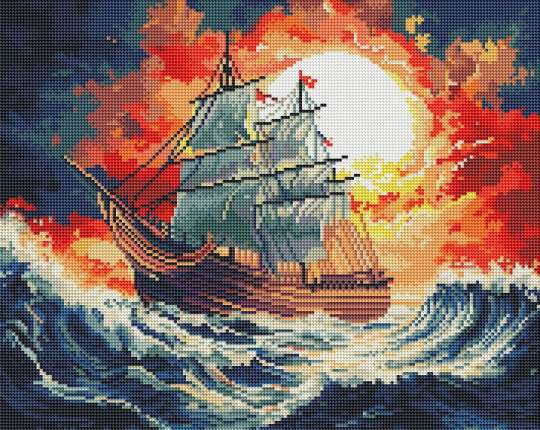 Шторм на заході сонця