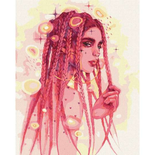 Картина по номерам "Удивительная незнакомка" ©lesya_nedzelska_art Идейка KHO2578 40х50 см