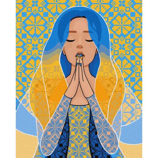 Картина по номерам "С мольбой в сердце" ©mosyakart Идейка KHO2678 40х50 см
