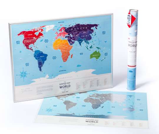 Скретч карта мира Travel Map Silver, англійська