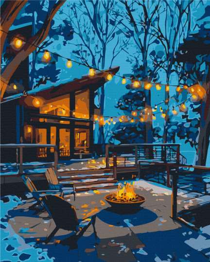 Вечір у світлі гірлянд