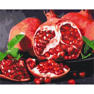 Картина по номерам "Вкусный гранат" BS32215  Brushme 40х50 см