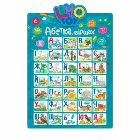 Плакат обучающий "Азбука" SK 0021 Укр Синий