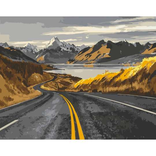 Картина за номерами без підрамника "Дорога в горах" Art Craft  11016-ACNF 40х50 см