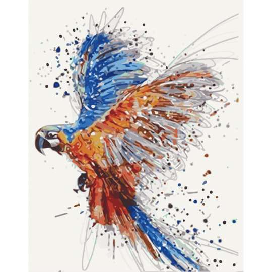 Картина за номерами без підрамника "Папуга в польоті" Art Craft  11513-ACNF 40х50 см