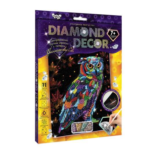 Набор креативного творчества Бриллиантовая сова DD-01-09 "DIAMOND DECOR"