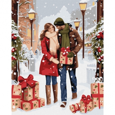 Картина по номерам "Обмен подарками" ©art_selena_ua Идейка KHO8349 40х50 см