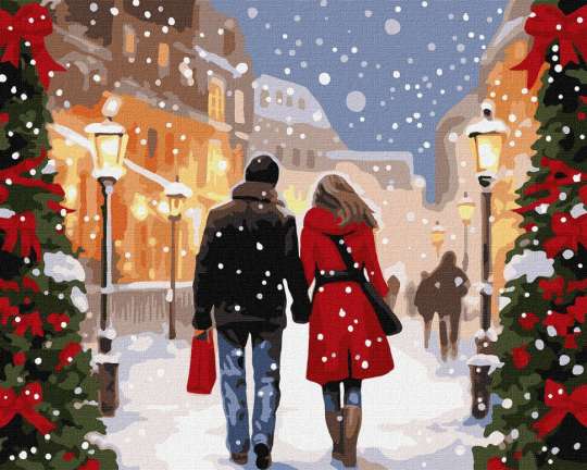 Картина по номерам "Рождественская атмосфера" ©art_selena_ua Идейка KHO8350 40х50 см