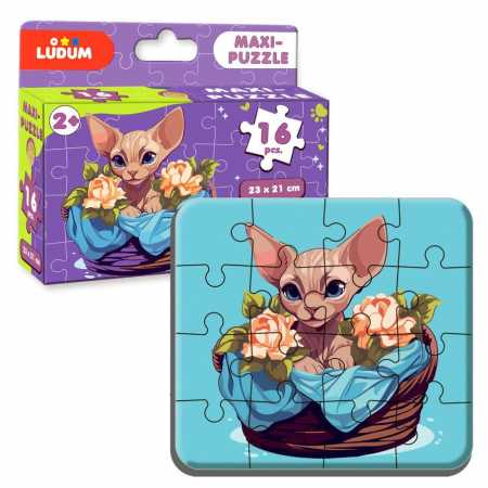 Пазл детский макси "Котик 2" ME5032-03, 16 крупных элементов                                                               