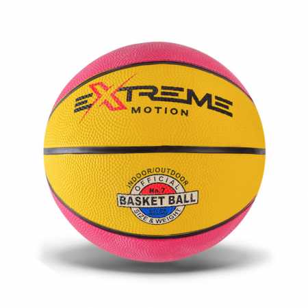 Мяч баскетбольный Extreme Motion BB1485 № 7, 520 грамм Розовый