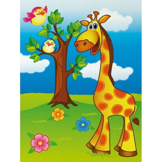 Розпис по полотну. "Веселий жирафик" 7100/1, 18х24 см