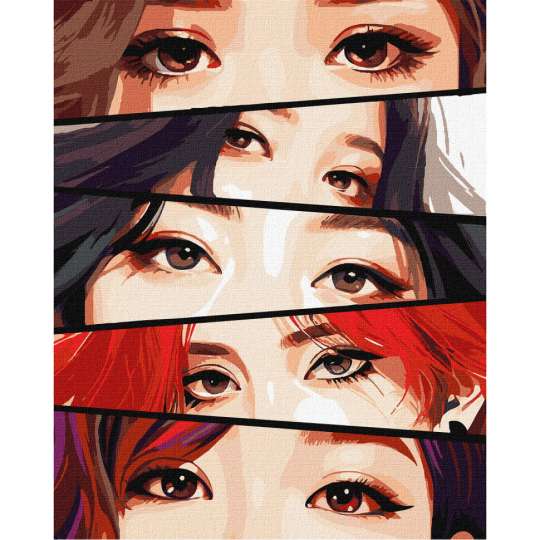 Картина по номерам "Волшебные глаза" KHO8400 40х50см