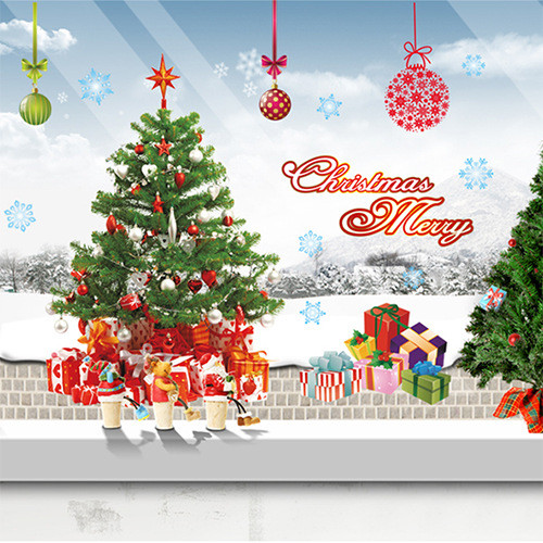 Набор новогодних наклеек на окно Happy New Year 3 9132 60х90 см 1 лист