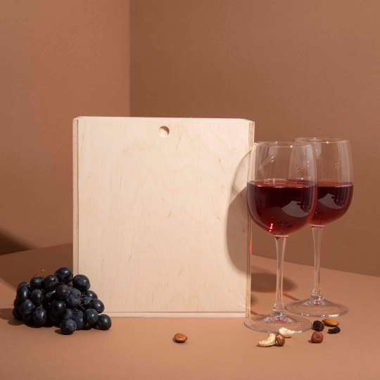 Подарочная коробка для двух бокалов вина