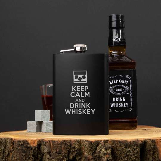 Фляга "Keep calm and drink whiskey", англійська