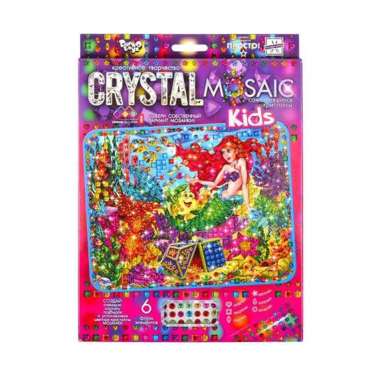 Набор креативного творчества "Kids Crystal Mosaic" CRMk-01-05, 6 форм элементов