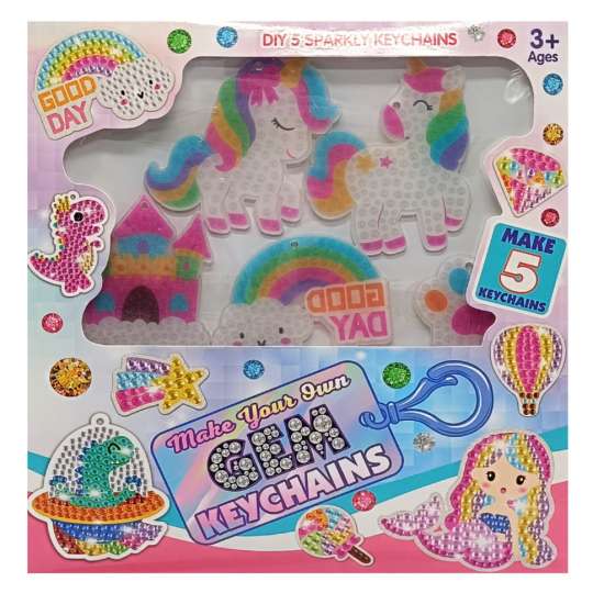 Набор для творчества Алмазная мозаика DK5008 в наборе 5 штук брелков