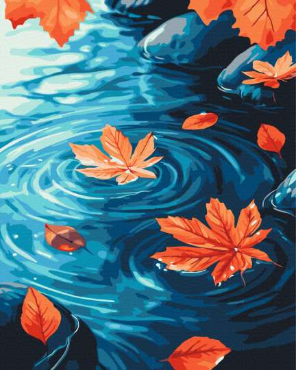 Золоті листочки на воді