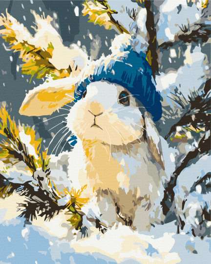 Білий сніжок з хвостиком