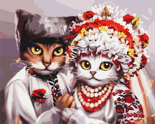 Весілля українських котиків ©Маріанна Пащук