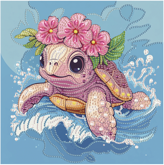 Черепаха у віночку