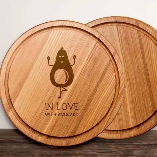 Доска для нарезки "In love with avocado", 30 см, англійська