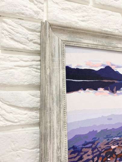 Багетна рамка (бароко в сріблі 4,5 см) 50х90